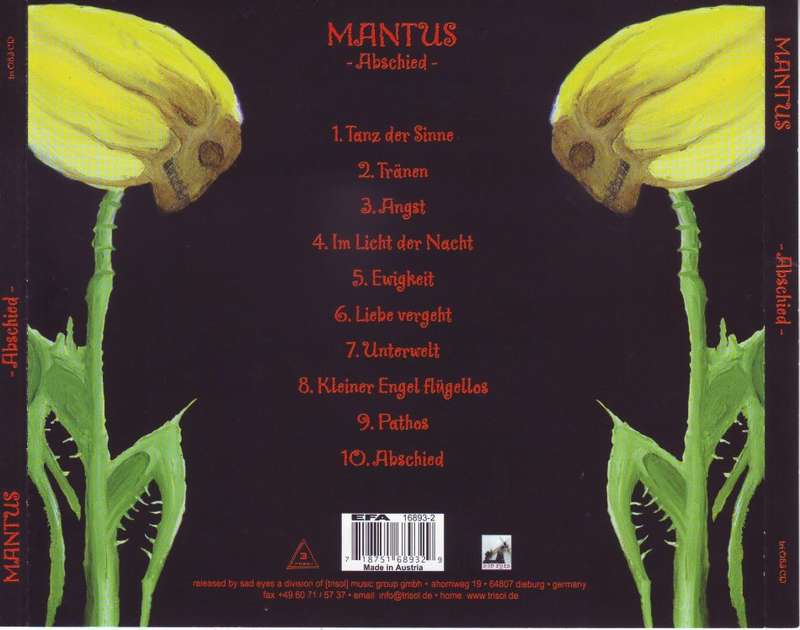 MANTUS - Abschied (CD) tri 083 CD NM-
