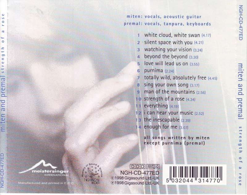 MITEN AND PREMAL - Strength of a rose (CD) NGH-CD-477ED NM