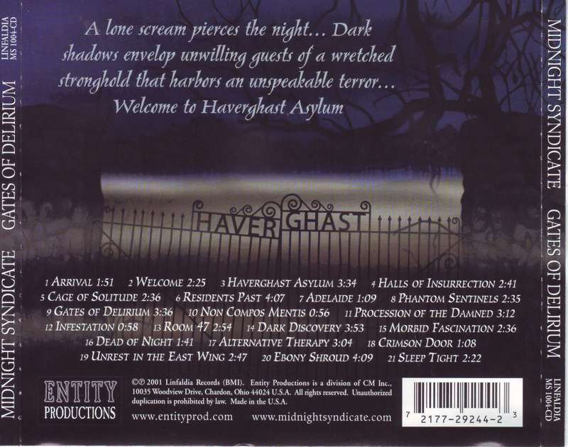 MIDNIGHT SYNDICATE - Gates of delirium (CD) MS 1004-CD EX