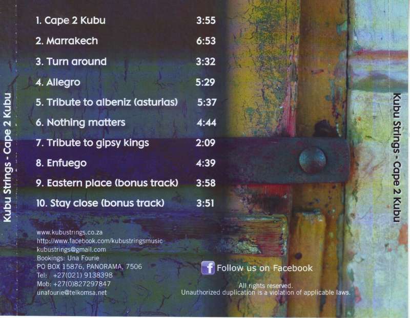 KUBU STRINGS - Cape 2 kubu limited edition (CD, self produced) NM  (R25 SALE)