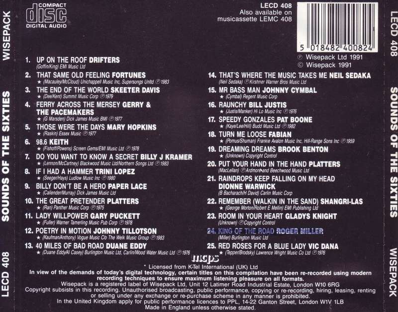 Rock Era: Sounds of the Sixties - Compilation CD, LECD 408