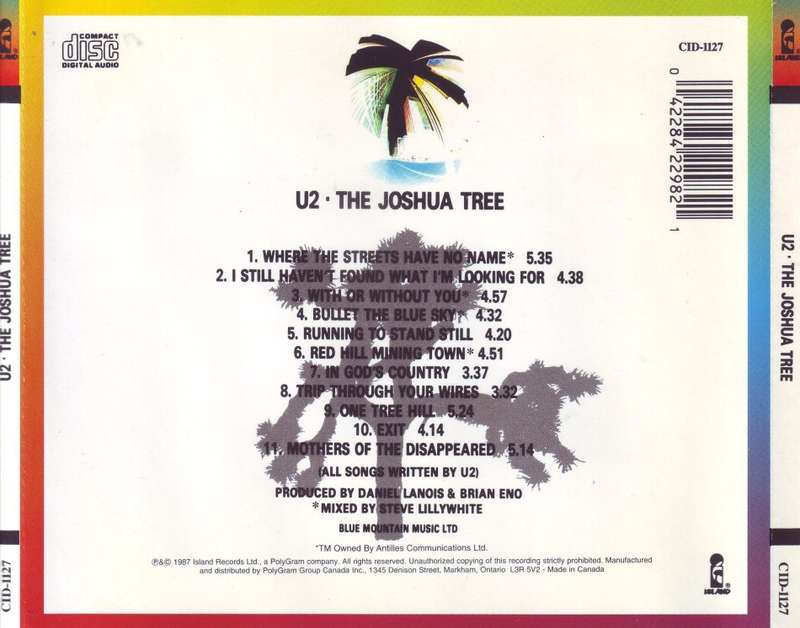 U2 - The joshua tree (CD) CID-1127 NM-