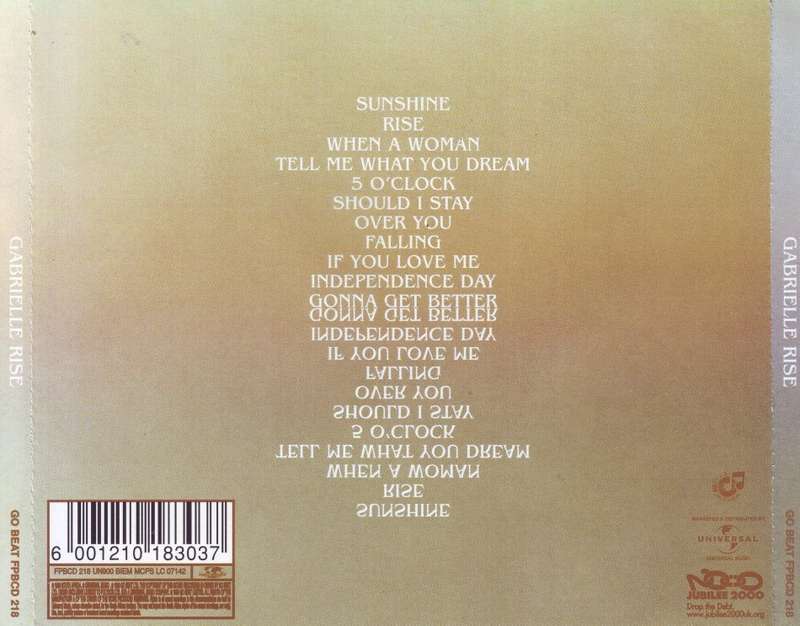 GABRIELLE - Rise (CD) FPBCD 218 NM-