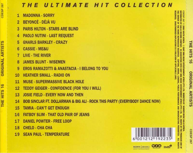 THE HITS 16 - Compilation (CD) CDESP 267 VG+