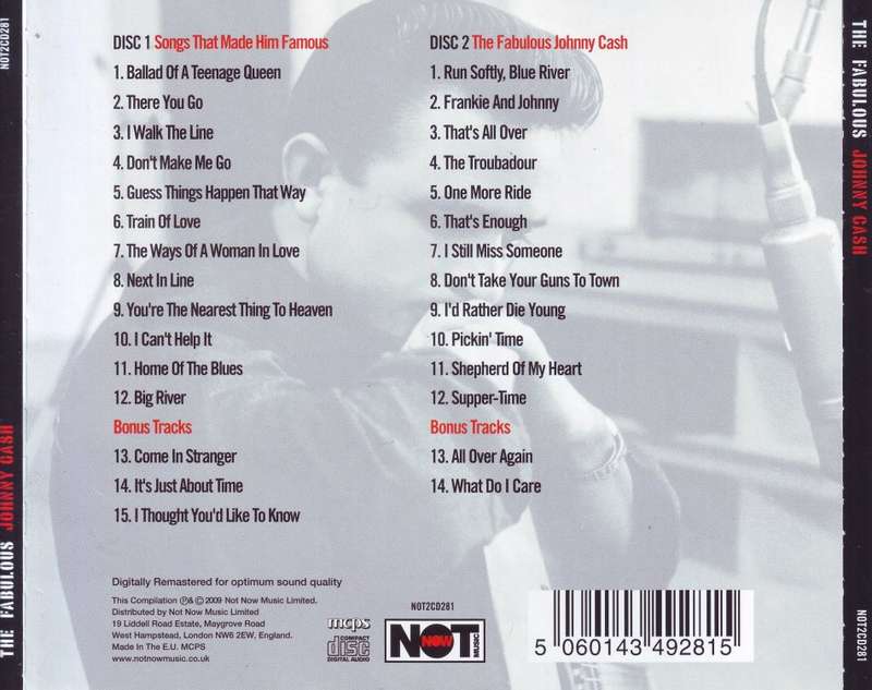 JOHNNY CASH - The fabulous (double CD) NOT2CD281 NM-
