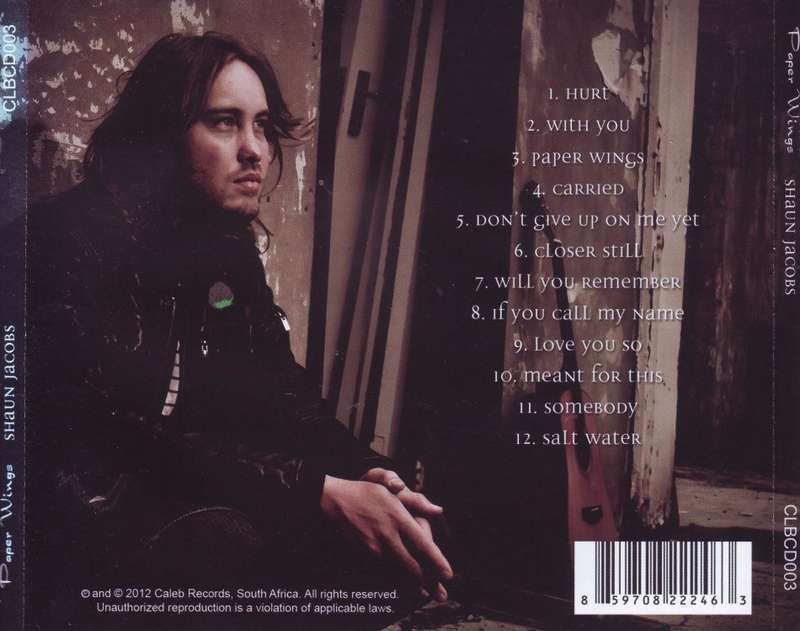 SHAUN JACOBS - Paper wings (CD, signed) CLBCD003 NM (R25 SALE)