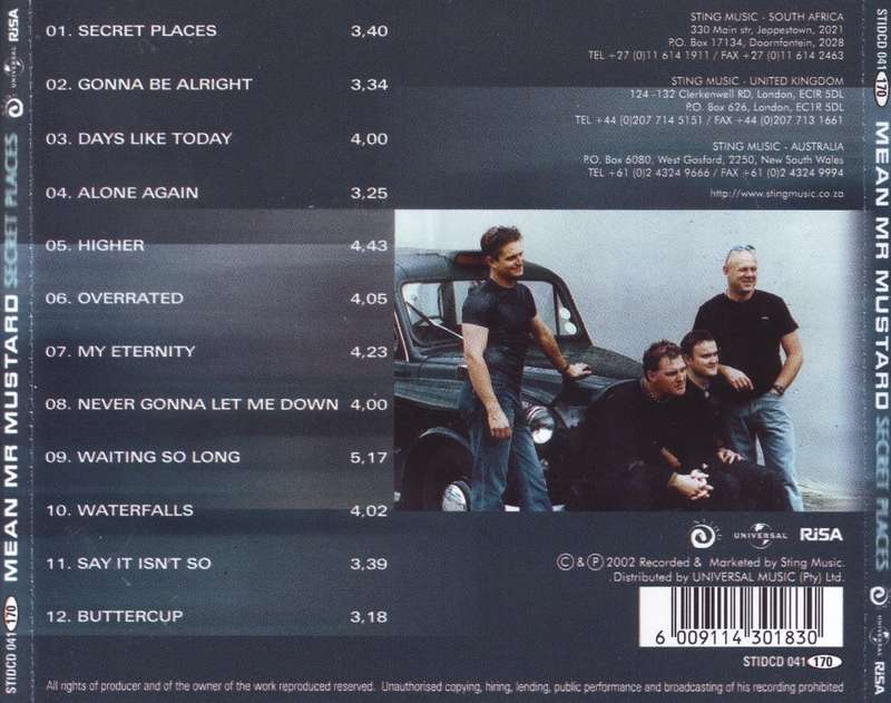 MEAN MR MUSTARD - Secret places (CD) STIDCD 041 NM-