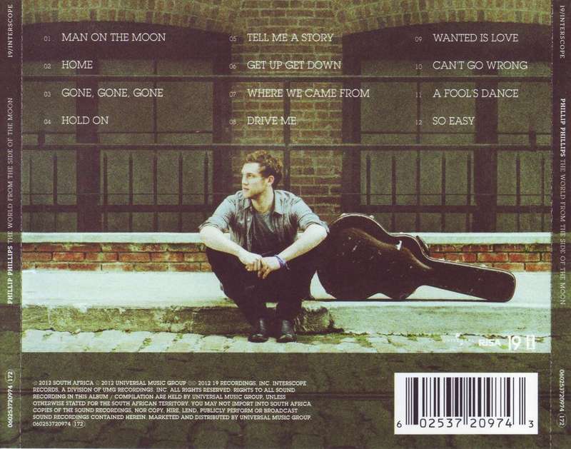 PHILLIP PHILLIPS - The world from the side of the moon (CD) 060253720974 NM-