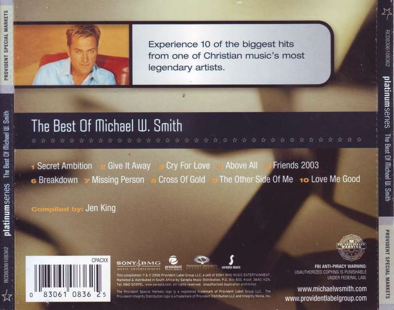 MICHAEL W. SMITH - The Best Of Michael W. Smith (CD) RCD8306108362 EX