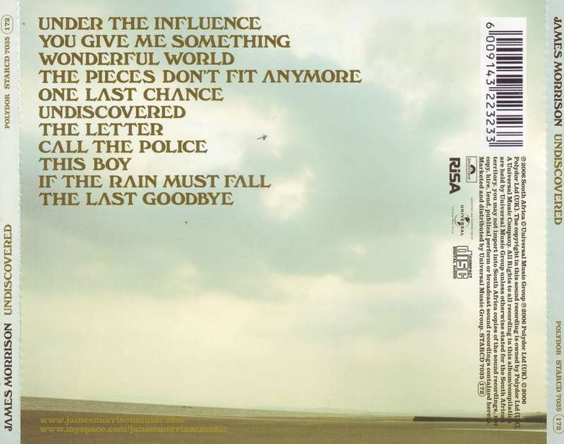JAMES MORRISON - Undiscovered (CD) STARCD 7035  NM-