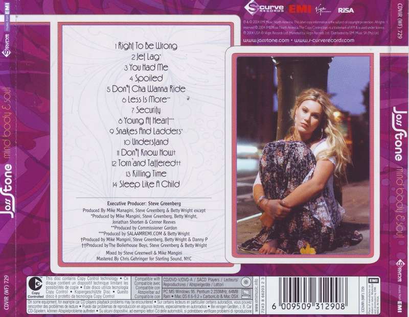 JOSS STONE - Mind, body & soul (CD) CDVIR (WF) 729 NM-