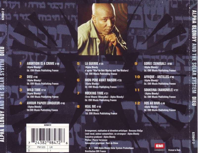 ALPHA BLONDY AND THE SOLAR SYSTEM - Dieu (CD) 829847 2 EX