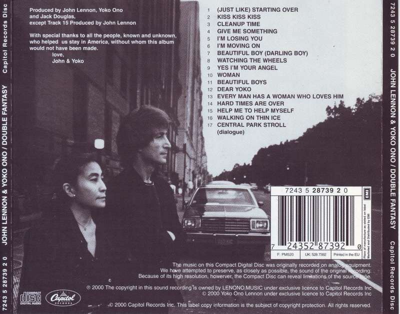 JOHN LENNON & YOKO ONO - Double fantasy (CD, remastered) 7243 5 28739 2 0 NM