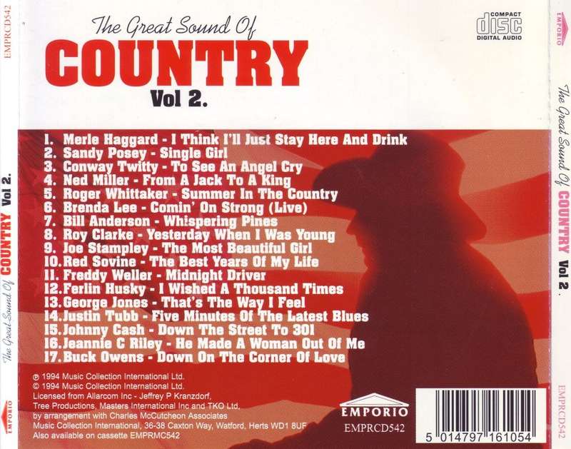 THE GREAT SOUND OF COUNTRY VOL. 2 - Compilation (CD) EMPRCD542 NM-