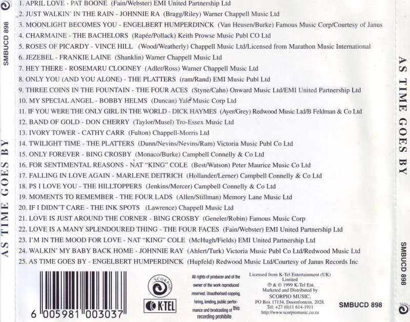 AS TIME GOES BY - Compilation (CD) SMBUCD 898 EX