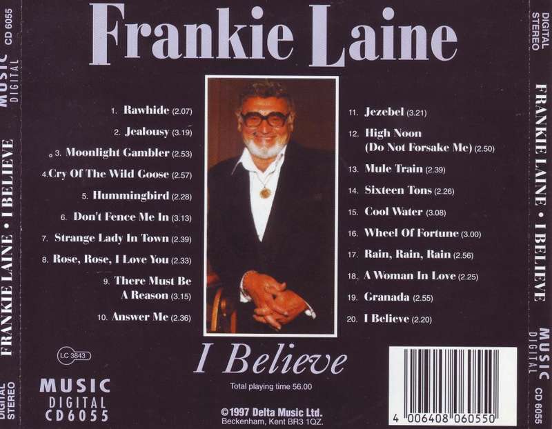 FRANKIE LAINE - I believe (CD) CD 6055 NM-(R25 SALE)