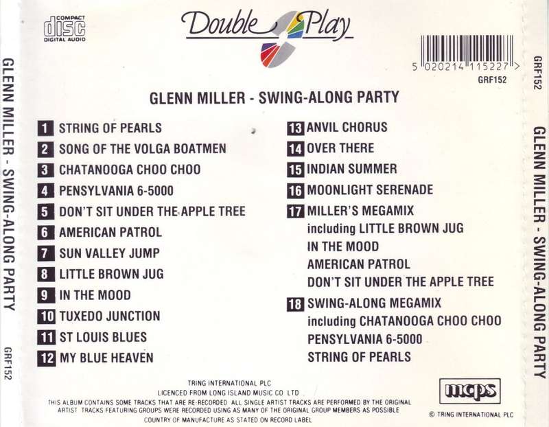 GLENN MILLER - Swing-a-long party (CD) GRF152 VG+ (R25 SALE)