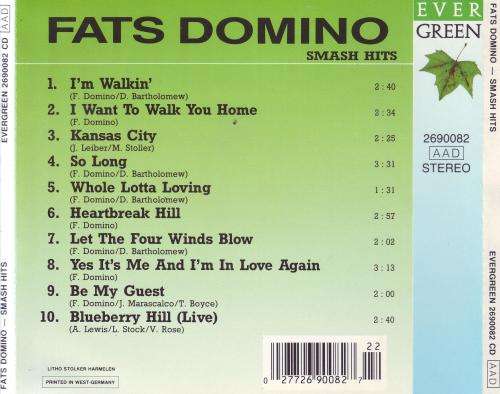 FATS DOMINO - Smash hits (CD) 2690082 VG+ (R25 SALE)