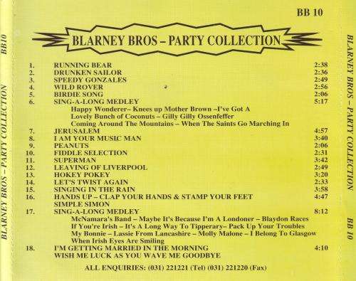 BLARNEY BROS - Party collection (CD) BB 10 VG+ (R25 SALE)
