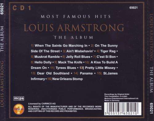 Louis Armstrong Most Famous Hits Double CD - NM-