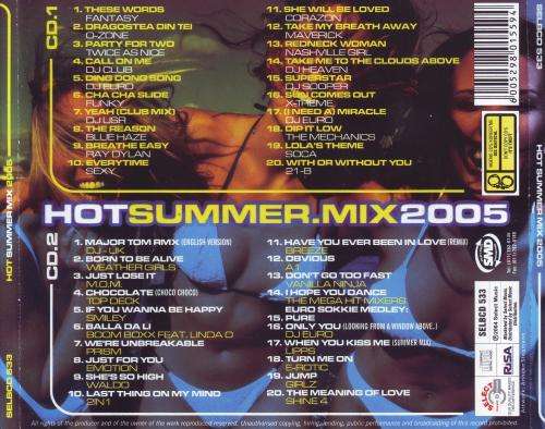 HOT SUMMER MIX 2005 - Compilation (double CD) SELBCD 533 EX  (R25 SALE)