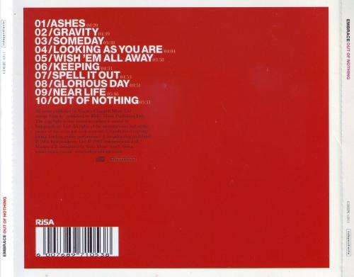 EMBRACE - Out of nothing (CD, small sticker on disc) CDEPC 6911 EX