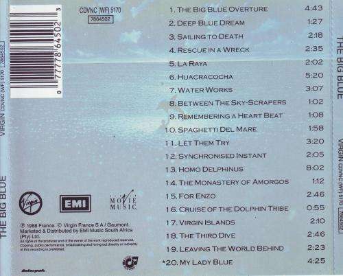 ERIC SERRA - The big blue original motion picture soundtrack (CD) CDVNC (WF) 5170 NM-