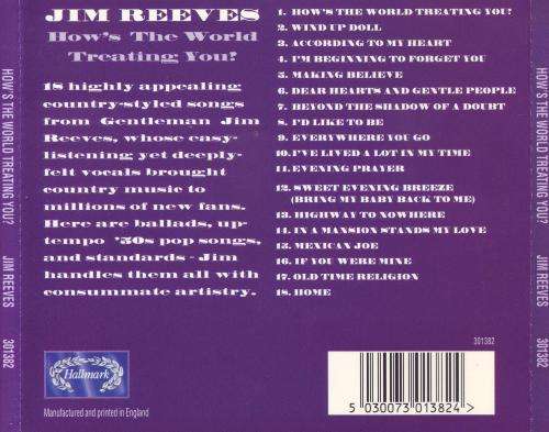 JIM REEVES - How`s the world treating you? (CD) 301382 EX