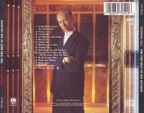 JOE JACKSON - Stepping Out: The Very Best Of Joe Jackson (CD) 397 052-2  VG+