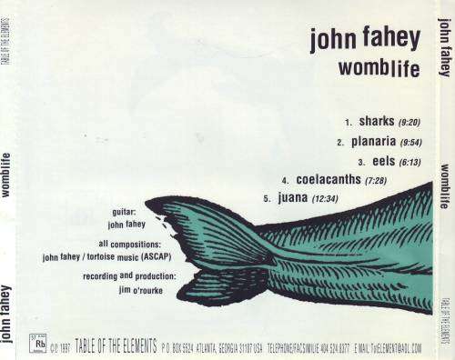 JOHN FAHEY - Womblife (CD) 37 Rb VG+