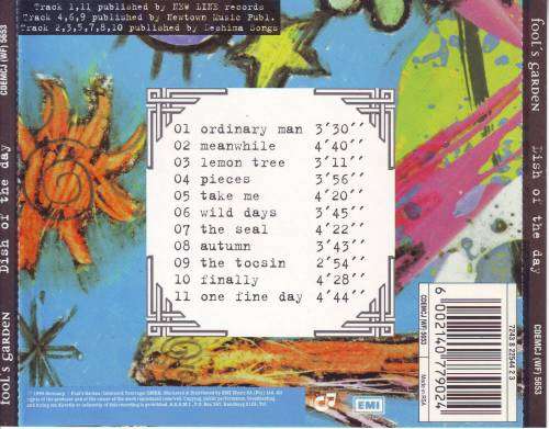 FOOL`S GARDEN - Dish of the day (CD) CDEMCJ (WF) 5653 EX