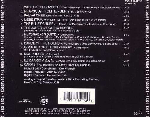 SPIKE JONES - Spike Jones Is Murdering The Classics (CD) 74321 13577 2 NM- (R25 SALE)
