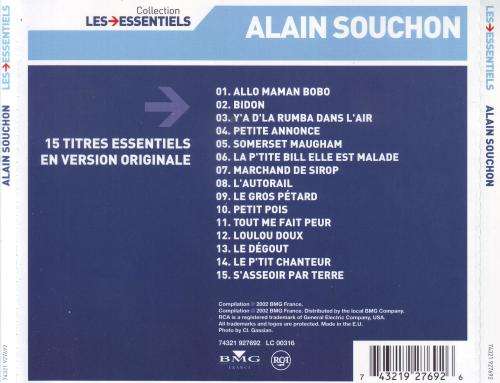 ALAIN SOUCHON - Les essentiels (CD) 74321 927692 NM