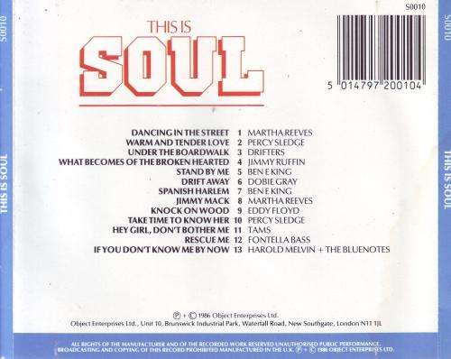 THIS IS SOUL (THE COLLECTION) - Compilation (CD) S0010 VG