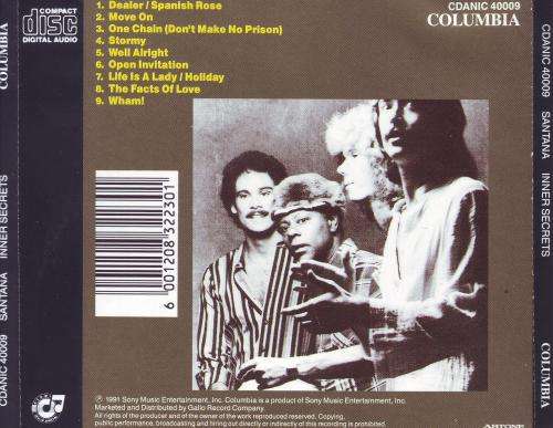 SANTANA - Inner secrets (CD) CDANIC 40009 NM
