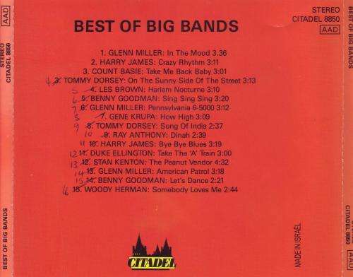 BEST OF BIG BANDS - Compilation (CD) CITADEL 8850 VG to VG+ (R25 SALE)