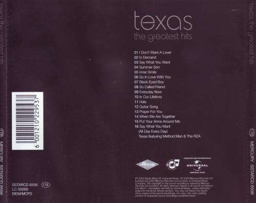 TEXAS - The greatest hits (CD) SSTARCD 6598 NM-