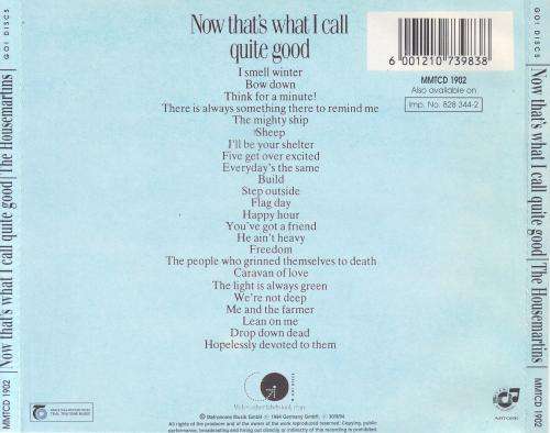 THE HOUSEMARTINS - Now That`s What I Call Quite Good (CD) MMTCD 1902 VG+