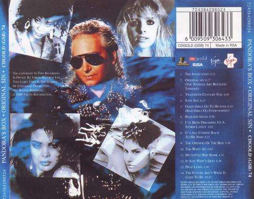 PANDORA`S BOX - Original sin (CD) CDGOLD (GSB) 74 NM-