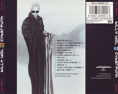 BILLY IDOL - Cyberpunk (CD) 0946 3 26000 2 8 EX