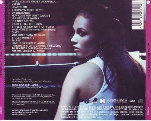 ALICIA KEYS - Unplugged (CD) CDJAY236 NM-