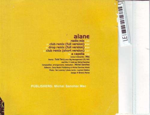 WES - Alane (Todd Terry Remixes) CDSIN 248 I EX