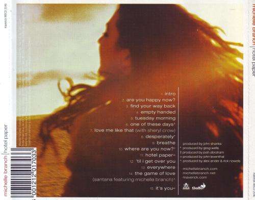 MICHELLE BRANCH - Hotel paper (CD) WBCD 2046 NM