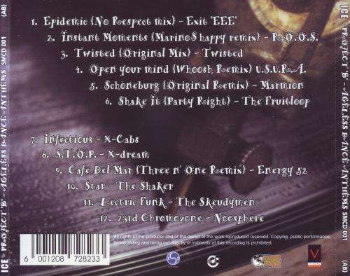 ICE PROJECT B AGELESS DANCE ANTHEMS - Compilation (CD) SMCD 001 VG+