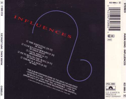 MARK KING - Influences (CD) 823 088-2 EX