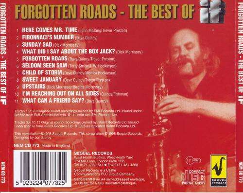 IF- Forgotten Roads: The Best Of If (CD, some peeling on disc label) NEM CD 773 EX