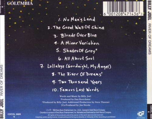 BILLY JOEL - River of dreams (CD) CDCOL 3609 K EX