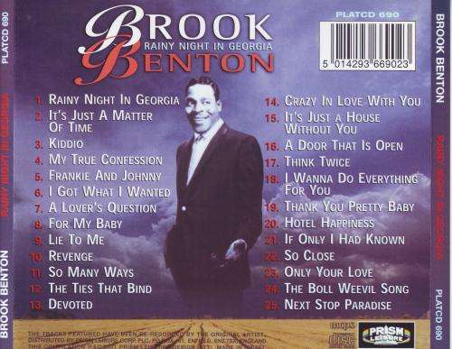 BROOK BENTON - Rainy Night In Georgia (CD) PLATCD 690 VG