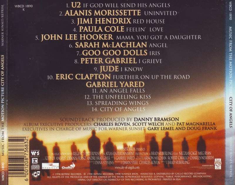 CITY OF ANGELS - Music from the motion picture (CD) WBCD 1890 VG- to VG