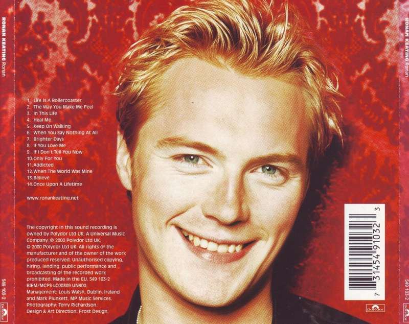 RONAN KEATING - Ronan (CD) 549 103-2 VG